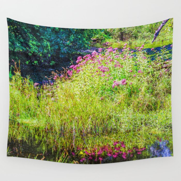 Monet's creek Wall Tapestry