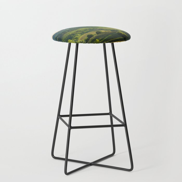 Panoramic view of San Gimignano and countryside landscape. Tuscany Bar Stool