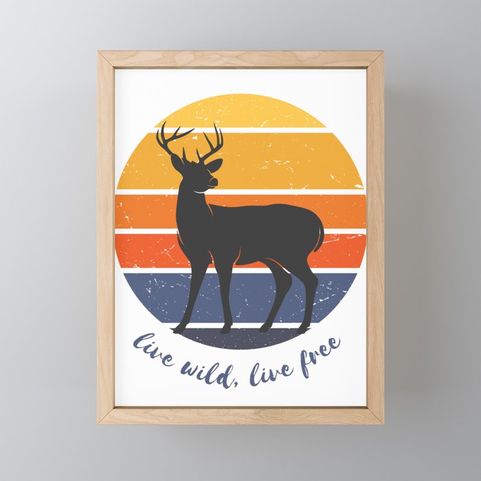Live wild, Live free Framed Mini Art Print