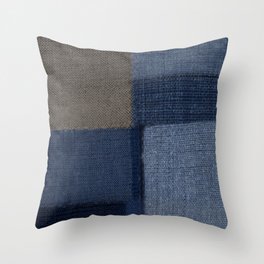 Blue Tone Abstract Throw Pillow