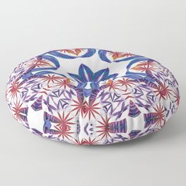 Red Palm Spin Round Floor Pillow Design Offering at Green Bee Mee Red Palm Spin Floor Pillow