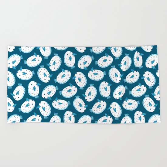 Sea Bunnies_Blue Beach Towel