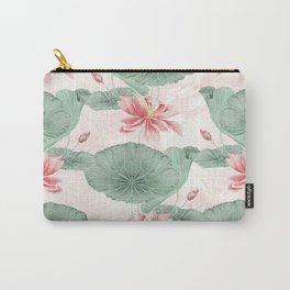 Lotus pattern botanical background , remix from artworks  Carry-All Pouch