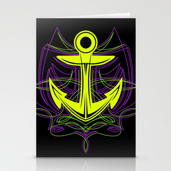 Pinstripe Anchor Stationery Cards