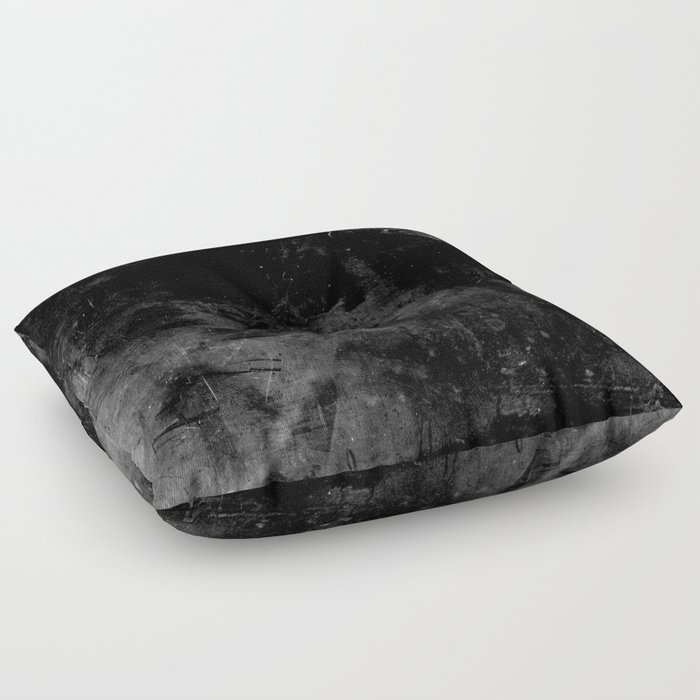 Black as coal Floor Pillow