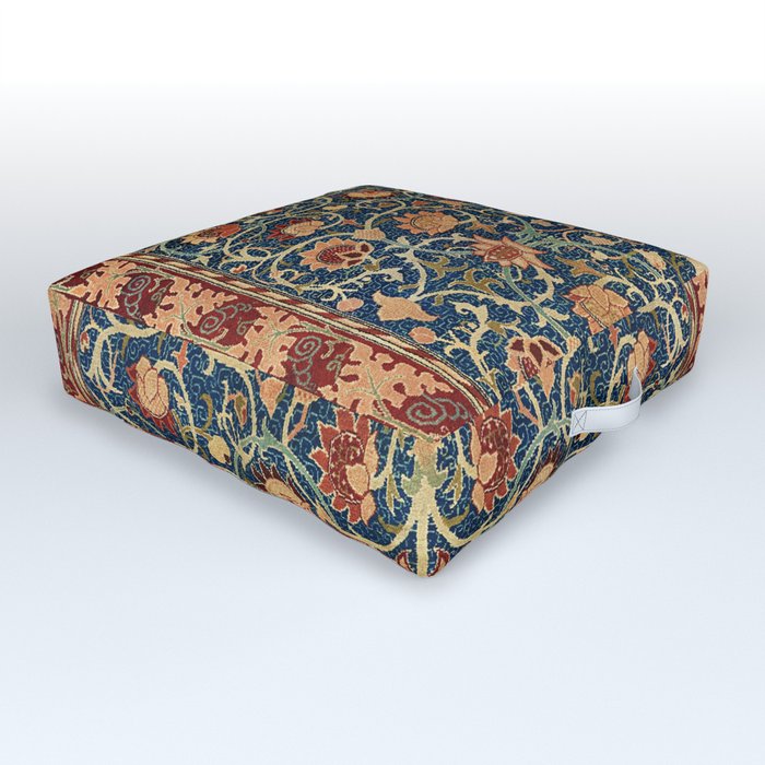 William Morris Floral Carpet Print Outdoor Floor Cushion