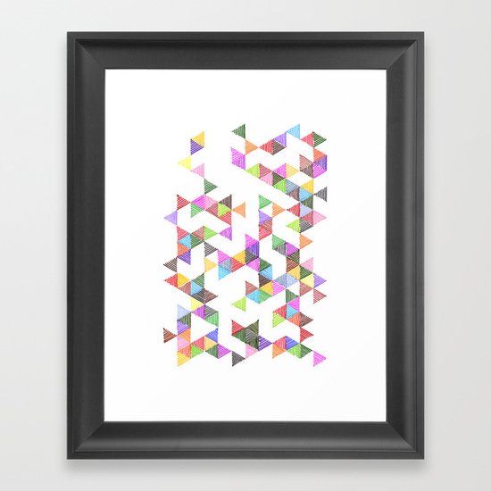 Technicolour Raindrops Framed Art Print