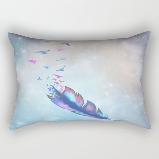 Feathered birds Rectangular Pillow