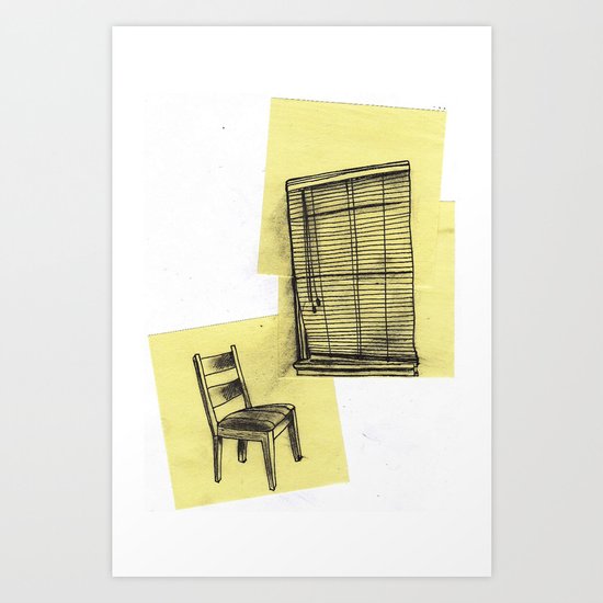 invisible man looking out of the window Art Print