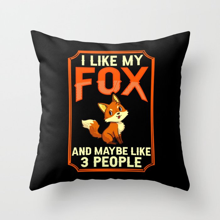 Red Foxes Fennec Fox Animal Funny Cute Throw Pillow