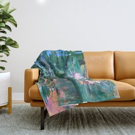 water lilies : Monet Throw Blanket