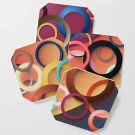 Multi Colored Rings Coaster
