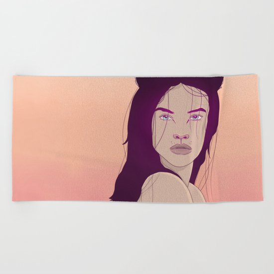 Velvet Lady Beach Towel