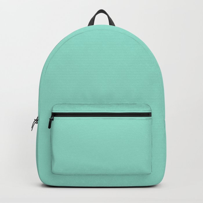 BEACH GLASS SOLID COLOR. Plain Turquoise Pastel Shade Backpack