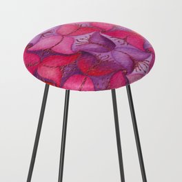 Pink and Purple Tulips Counter Stool