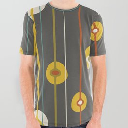 Mid Century Modern Baubles Seamless Pattern 25 All Over Graphic Tee