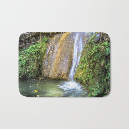Autumn waterfall Bath Mat