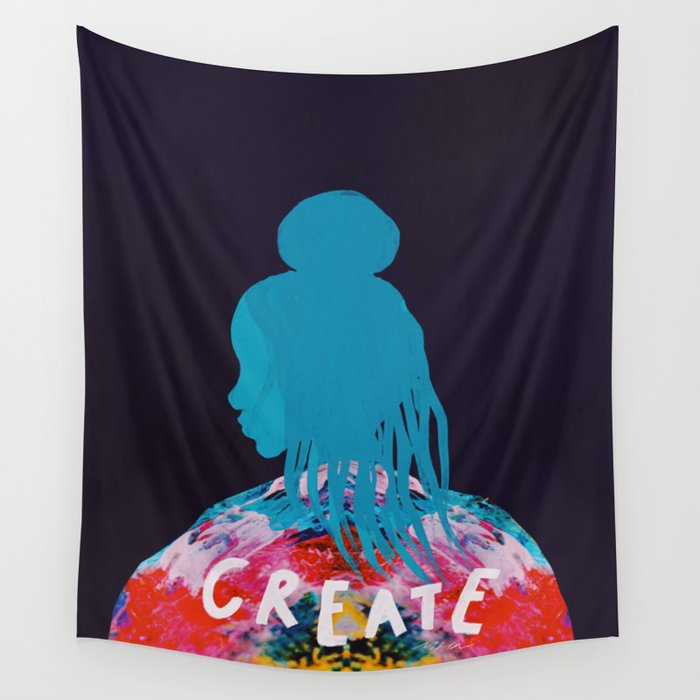 To Create Woman. Abstract Wall Tapestry by Morgan Harper Nichols Society6