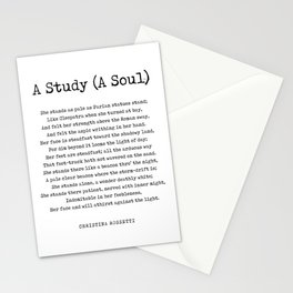 A Study A Soul - Christina Rossetti Poem - Literature - Typewriter Print 1 Stationery Card