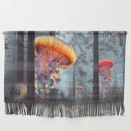 Electric Jellyfish Worlds in a Forest Wall Hanging