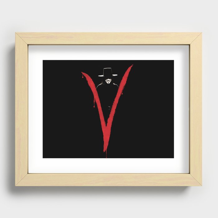 V for Vendett (e6) Recessed Framed Print