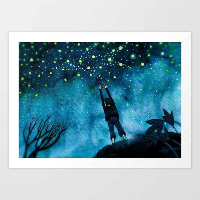 same stars we shared all frozen in the sky Art Print