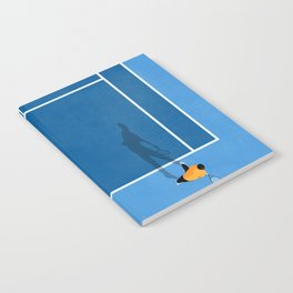 Blue Tennis Court Illustration  Notebook