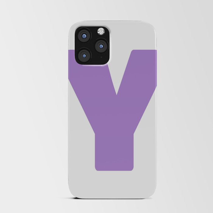 Y (Lavender & White Letter) iPhone Card Case