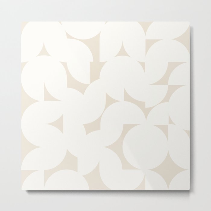 Abstract Shapes - Neutral White I Metal Print
