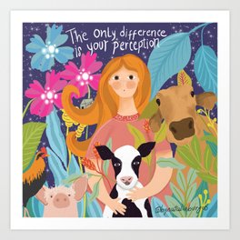 animal love Art Print