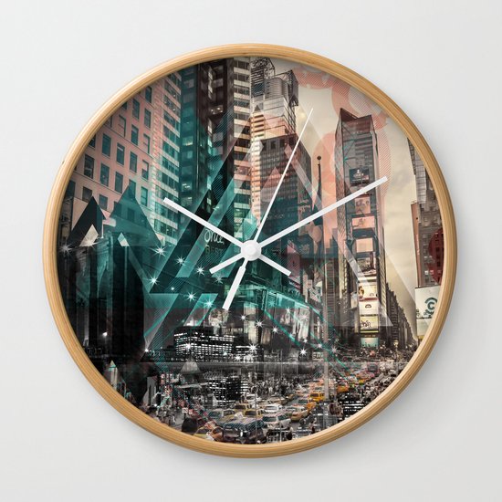 New York City | Geometric Mix No. 4 Wall Clock
