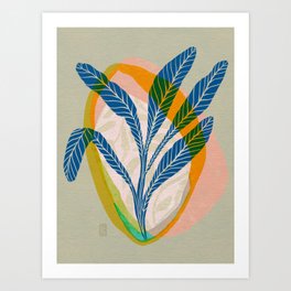Minimalist Tropical Plant Art Print