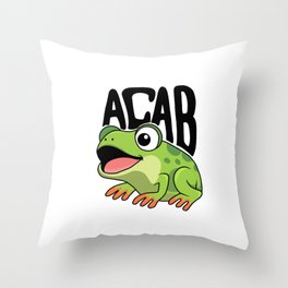 ACAB frog Throw Pillow