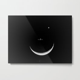 Conjunción Luna & Venus Metal Print