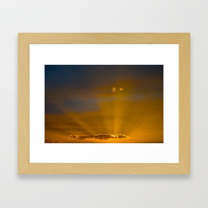 Golden Rays Framed Art Print