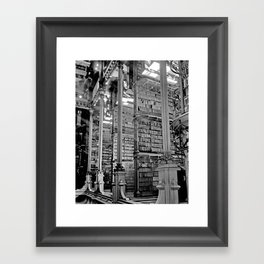 A Book Lover's Dream - Cincinnati Public Library black and white photographs / black and white photo Framed Art Print