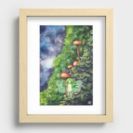 Moss fairy Recessed Framed Print