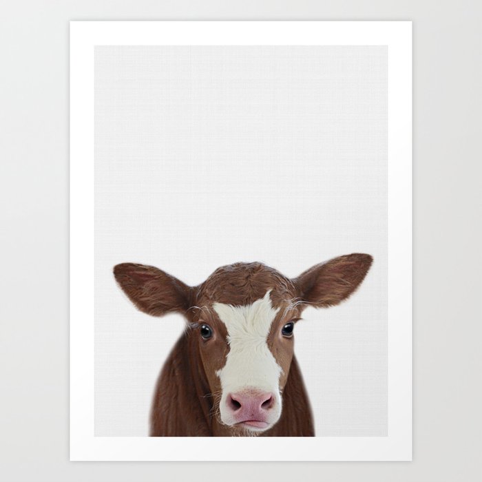 Cow Print Farm Animal Prints Nursery Decor Animal Art Baby Animals Art Print By Nikiandneo Society6