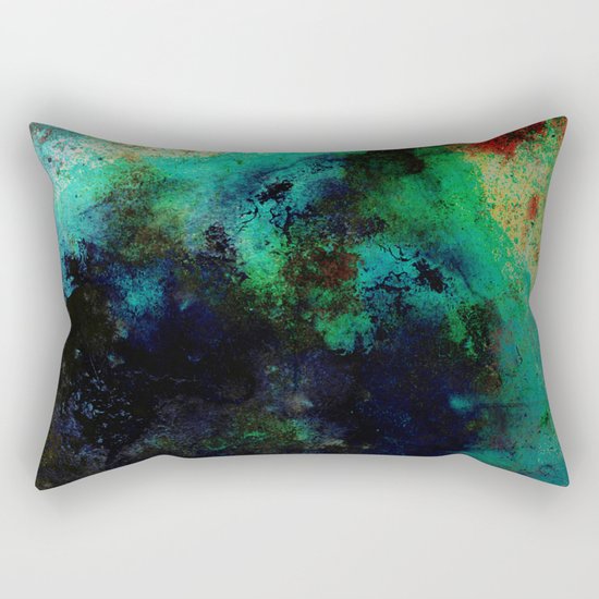 The Life In Your Veins - Abstract, acrylic, textured painting Rectangular Pillow