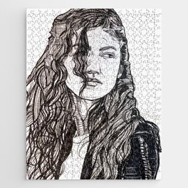 Zendaya Hand Drawn Portrait  Jigsaw Puzzle
