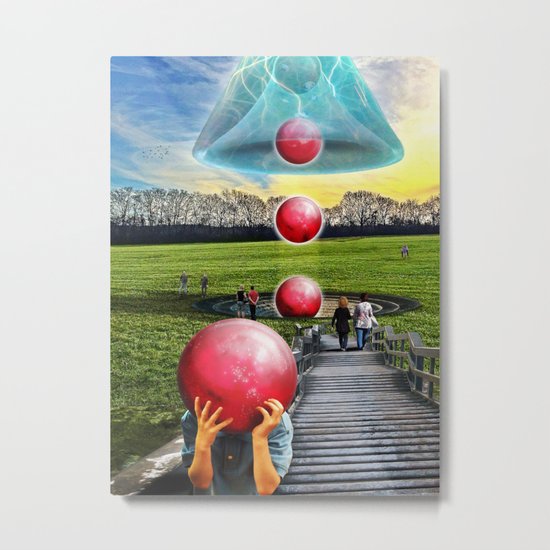 Interspatial Field Metal Print