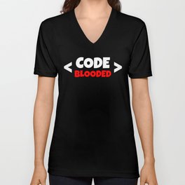 Code Blooded V Neck T Shirt