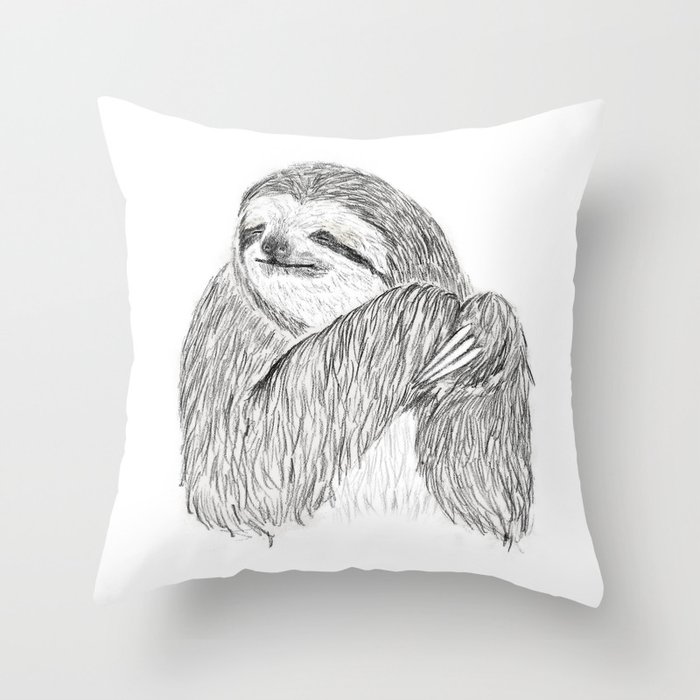 sloth Throw Pillow
