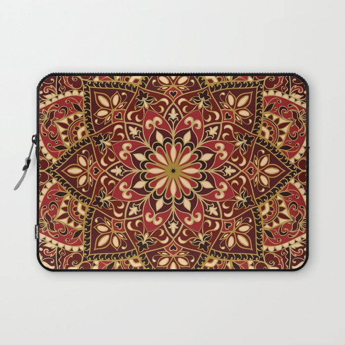 Ornamental Ethnic Bohemian Pattern XI Golden Spice Laptop Sleeve