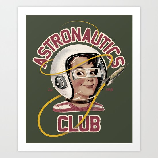 Astro Club (green) Art Print