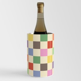 Colorful Checkered Pattern Wine Chiller
