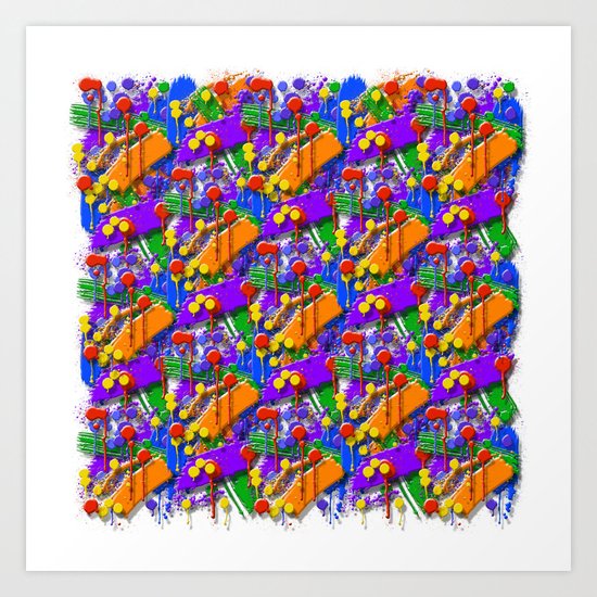 The Big O (Drip Porn Pattern) Art Print