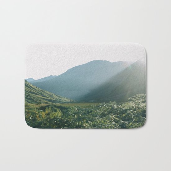 Sunburst in a field in Scotland - Landscape Photography Bath Mat