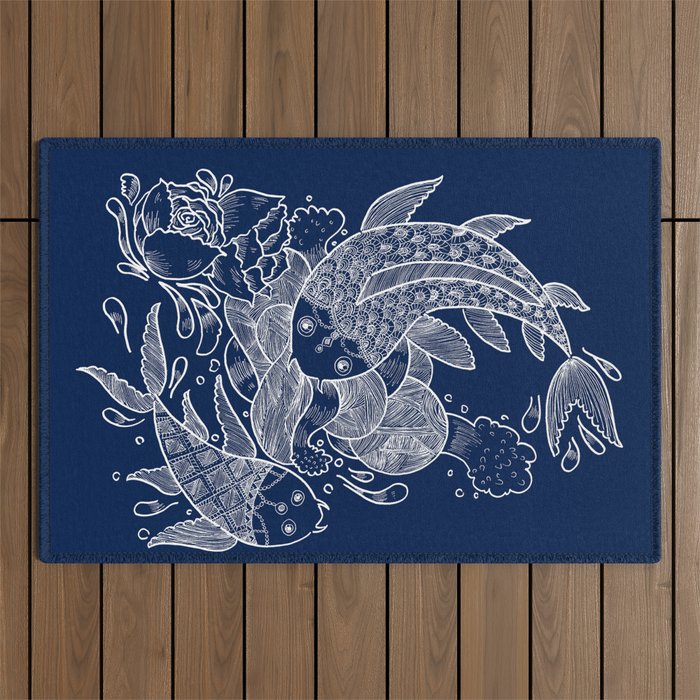 The Koi Fishes Outdoor Rug