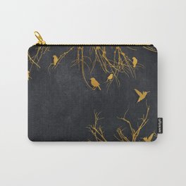 gold and black floral #goldblack #floral Carry-All Pouch